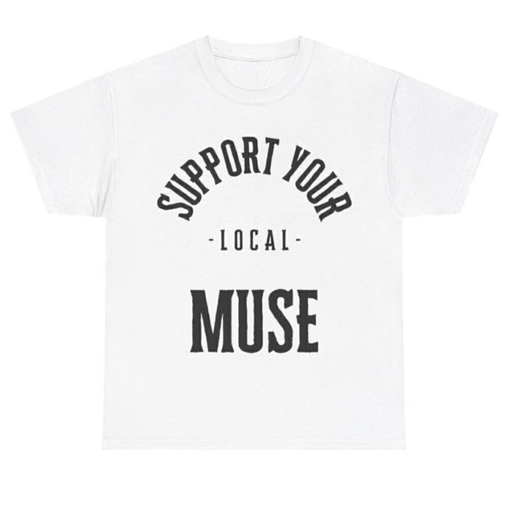 Muse Band White Minimalist Graphic Rock Classic Fan Casual T-Shirt